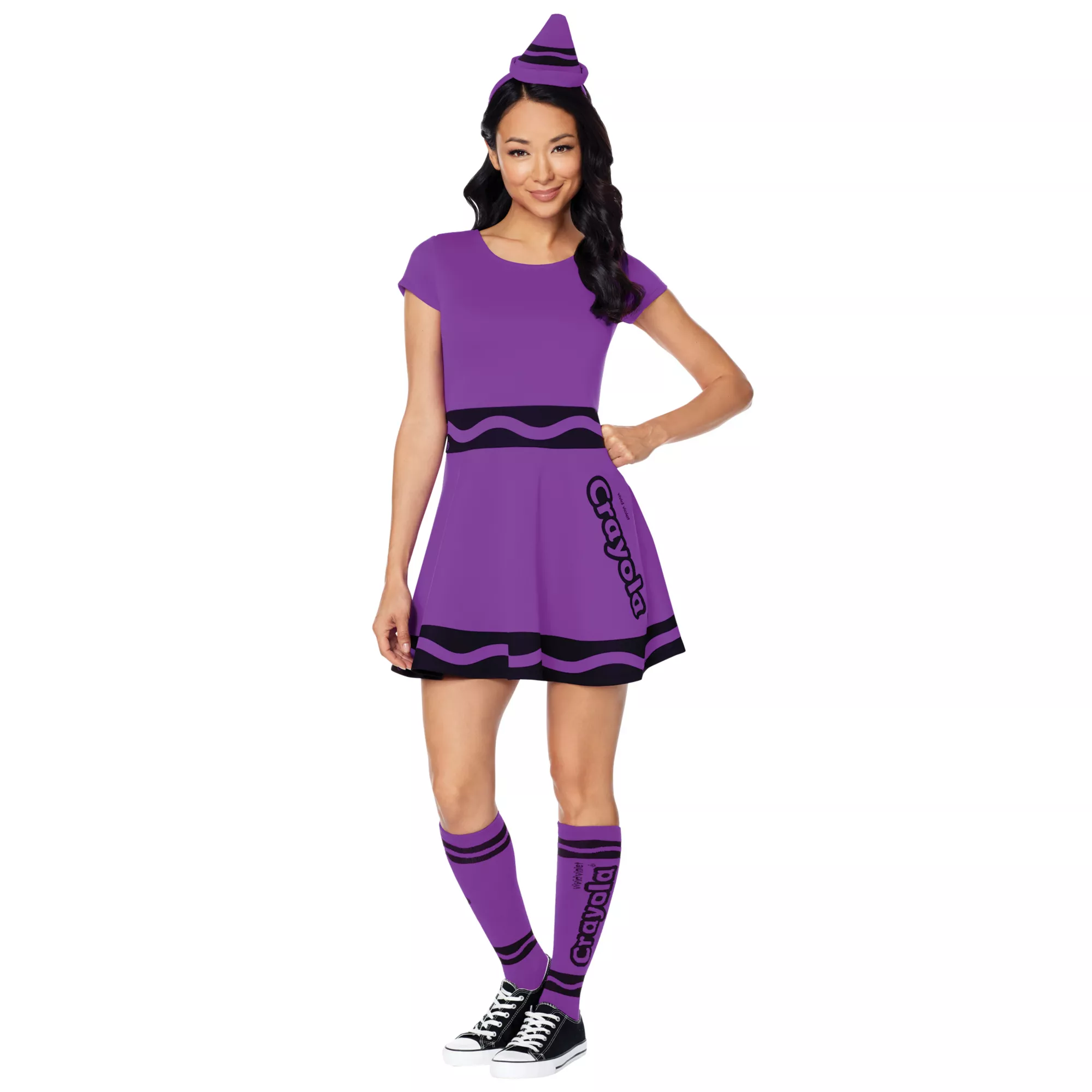 Adult Vivid Violet Crayon Dress Costume -  Crayola at Spencer's