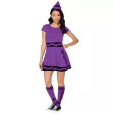 Adult Vivid Violet Crayon Dress Costume - Crayola at Spirit Halloween