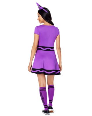 Adult Vivid Violet Crayon Dress Costume - Crayola