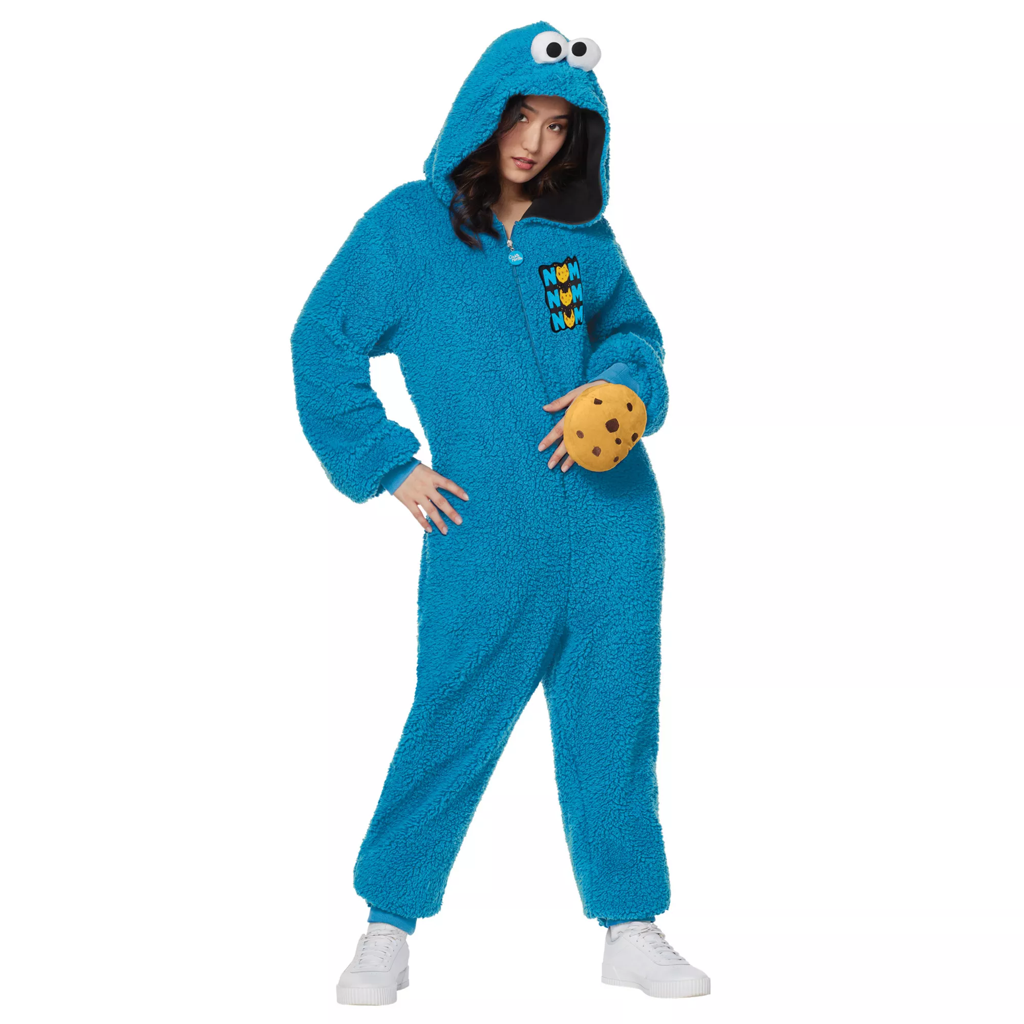 Adult Cookie Monster Jumpsuit Costume - Sesame Street at Spirit Halloween