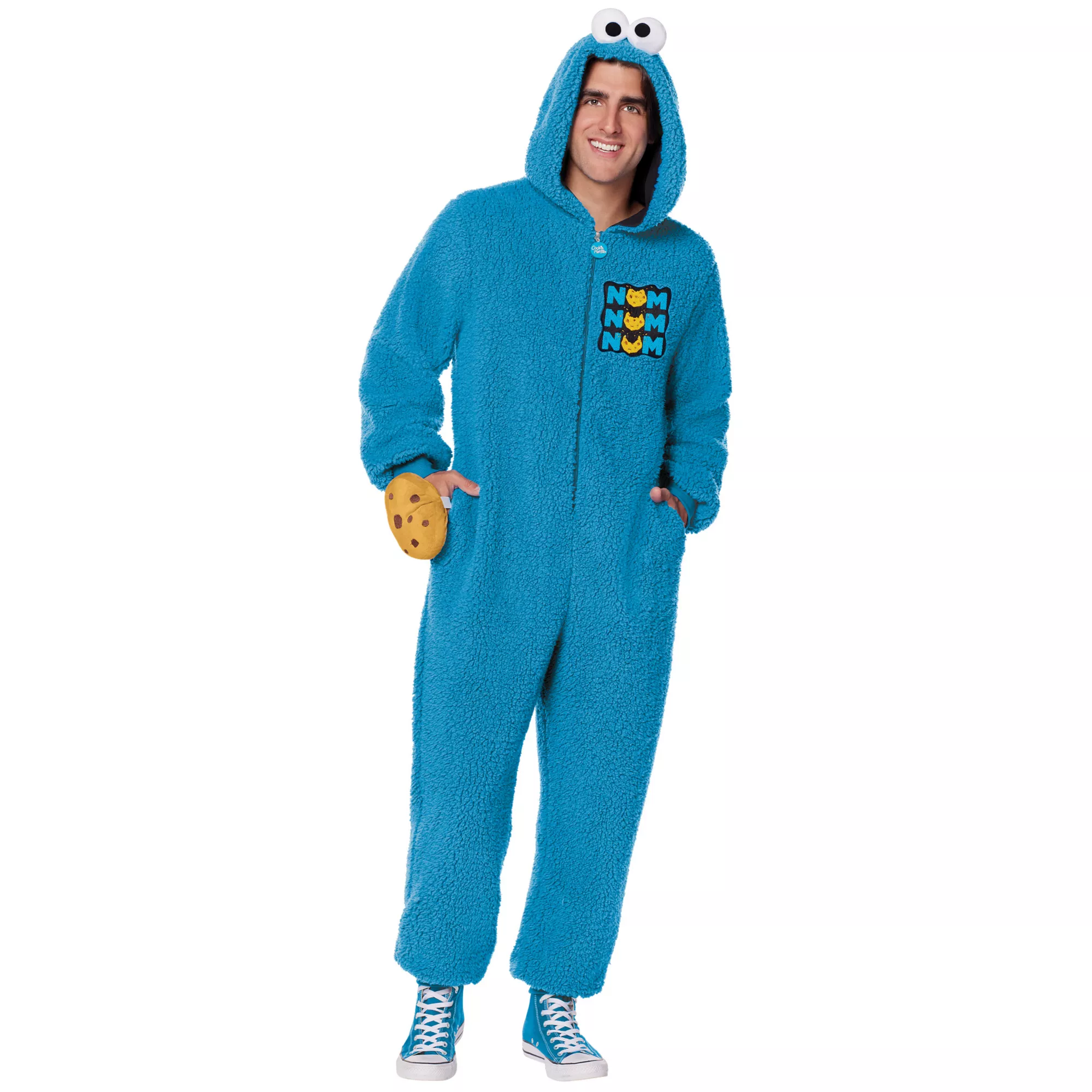 Adult Cookie Monster Jumpsuit Costume - Sesame Street at Spirit Halloween