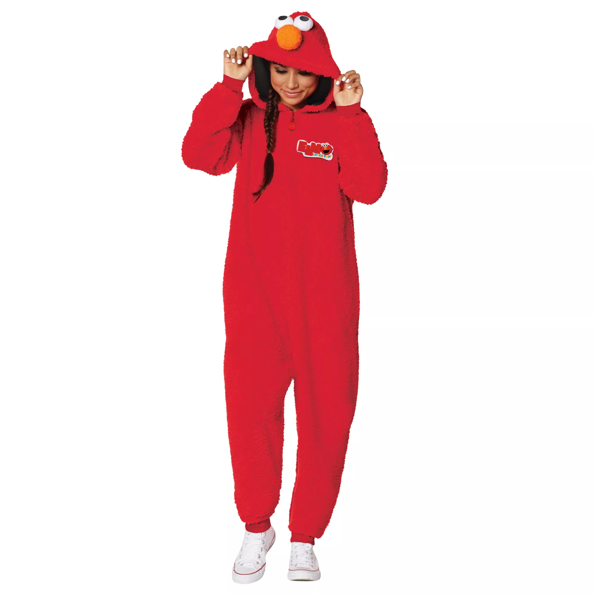 Adult Elmo Jumpsuit Costume -  Sesame Street at Spencer's