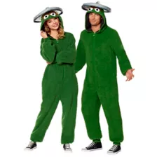 Adult Oscar the Grouch Jumpsuit Costume - Sesame Street at Spirit Halloween