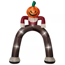 12 Ft Light-Up Pumpkin Scarecrow Inflatable Archway at Spencer's