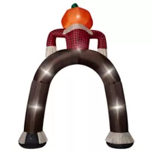 12 Ft Light-Up Pumpkin Scarecrow Inflatable Archway at Spencer's