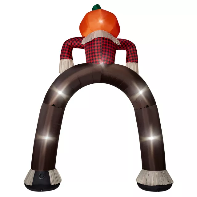 12 Ft Light-Up Pumpkin Scarecrow Inflatable Archway at Spencer's