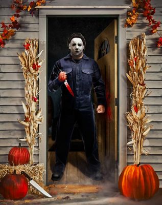 Halloween Michael Myers Men's Horror Film Allover Pattern Adult