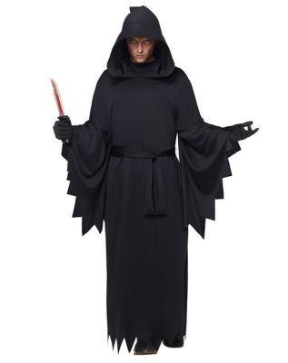 Adult Dark Reaper Costume W/ Hooded Robe