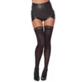Black Skull Lace Thigh High Stockings at Spirit Halloween