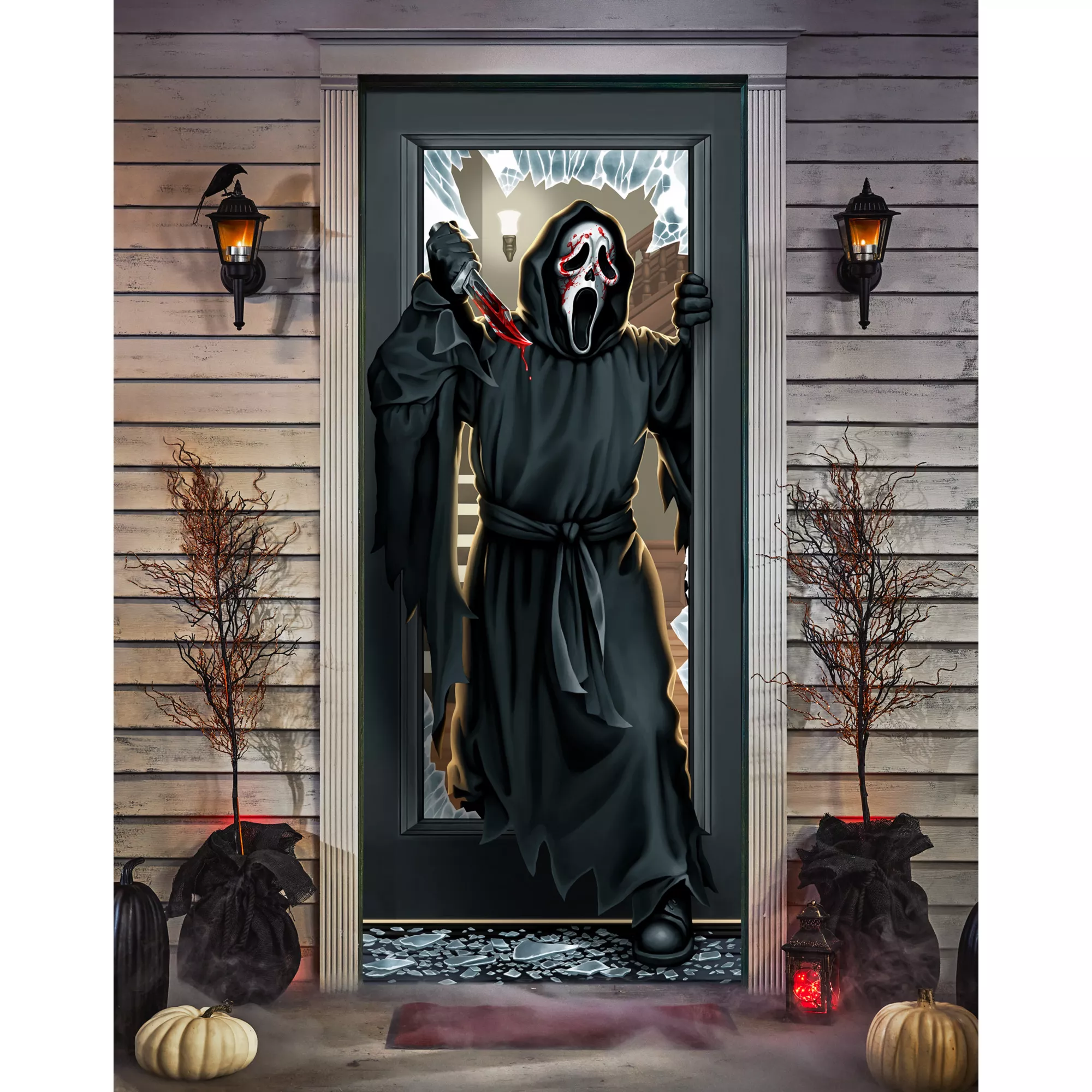 Ghost Face Door Cover at Spencer's