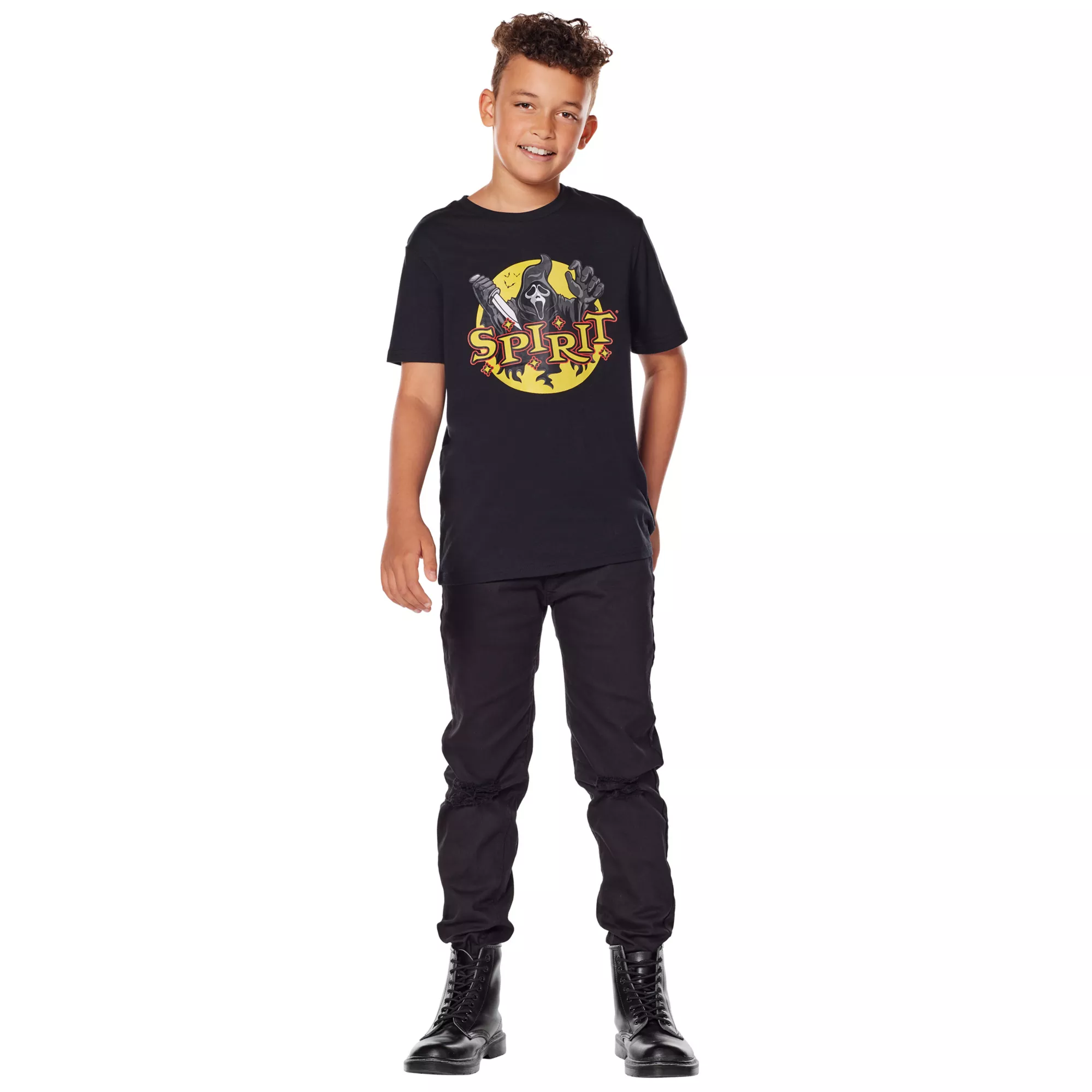 Kids Spirit Halloween Ghost Face T Shirt at Spencer's