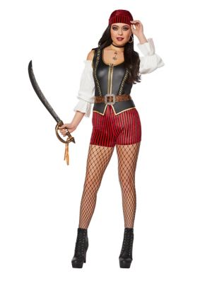 Pirate Captain Under-bust Corset Set - renaissance pirate costume