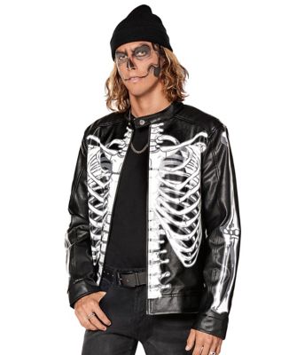 Leather skeleton jacket hotsell