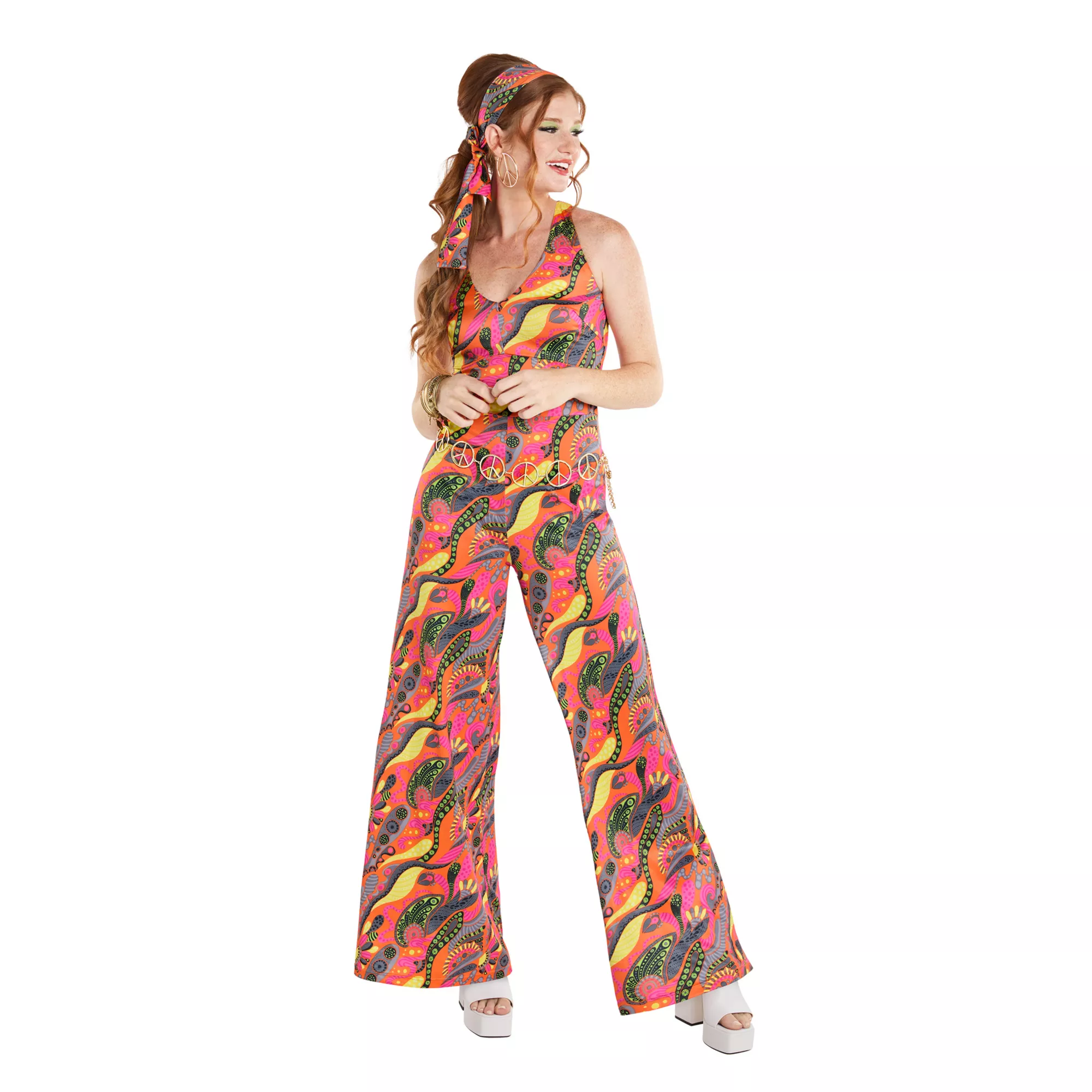 Adult 60s Hippie Jumpsuit Costume at Spirit Halloween