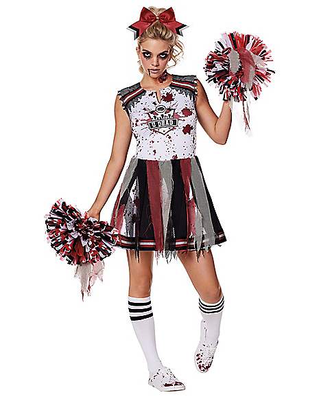 Adult Zombie Cheerleader Costume - Spirithalloween.com