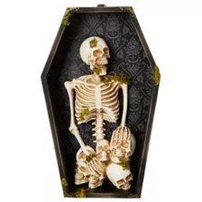 Gothic Noir Skeleton Coffin Sign at Spencer's