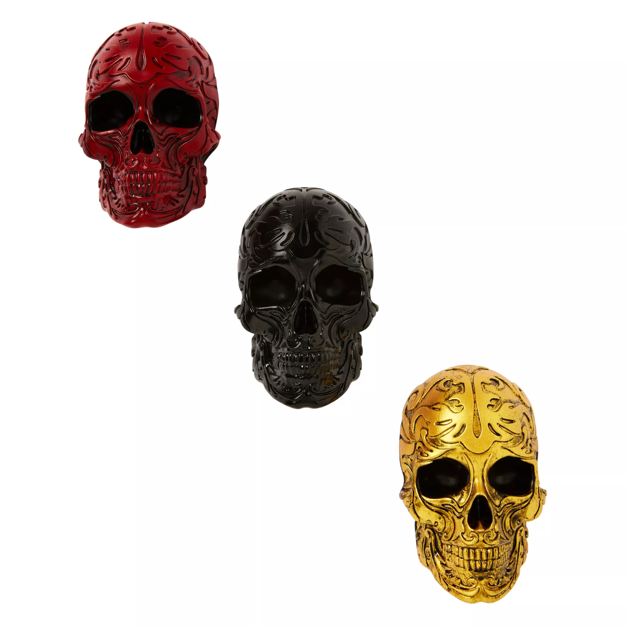 Gothic Noir Skull Wall Décor- 3 Pack at Spirit Halloween