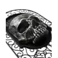 Gothic Noir Memento Mori Skull Sign at Spirit Halloween