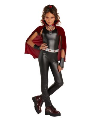 Kids' DC Catwoman Black Jumpsuit with Gloves & Mask Halloween