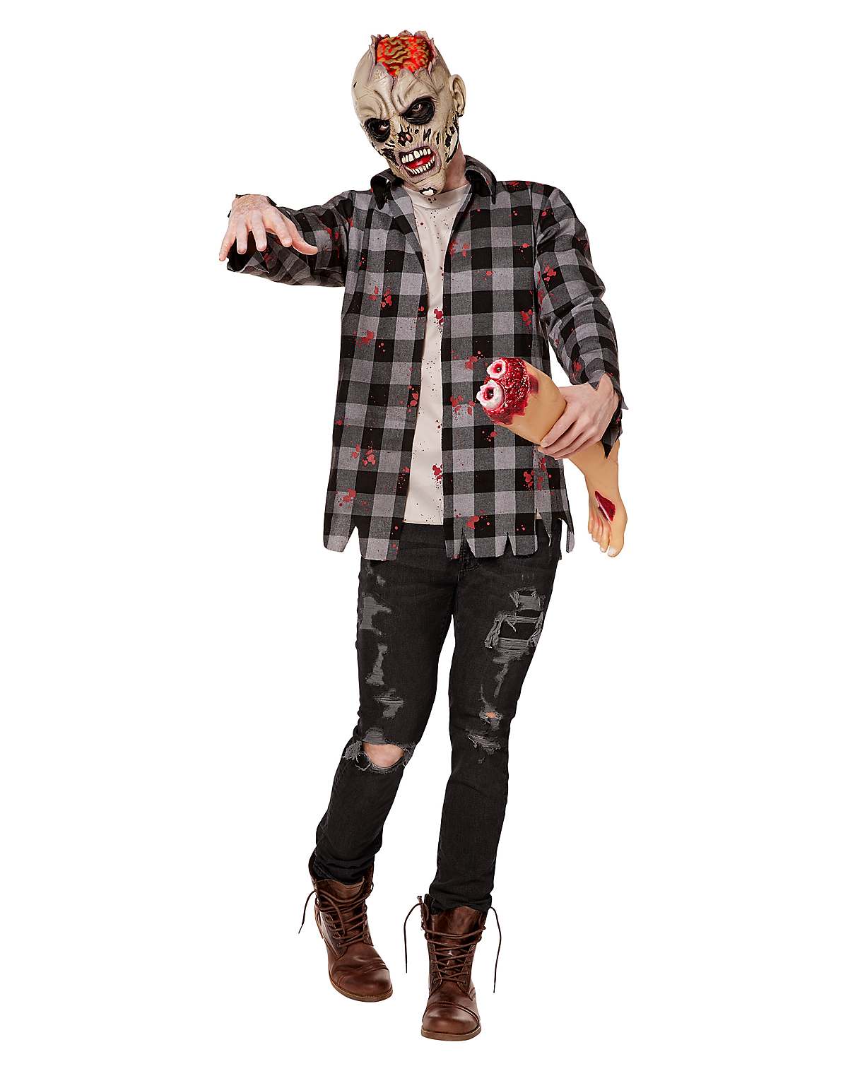 Adult Light-Up Undead Zombie Costume