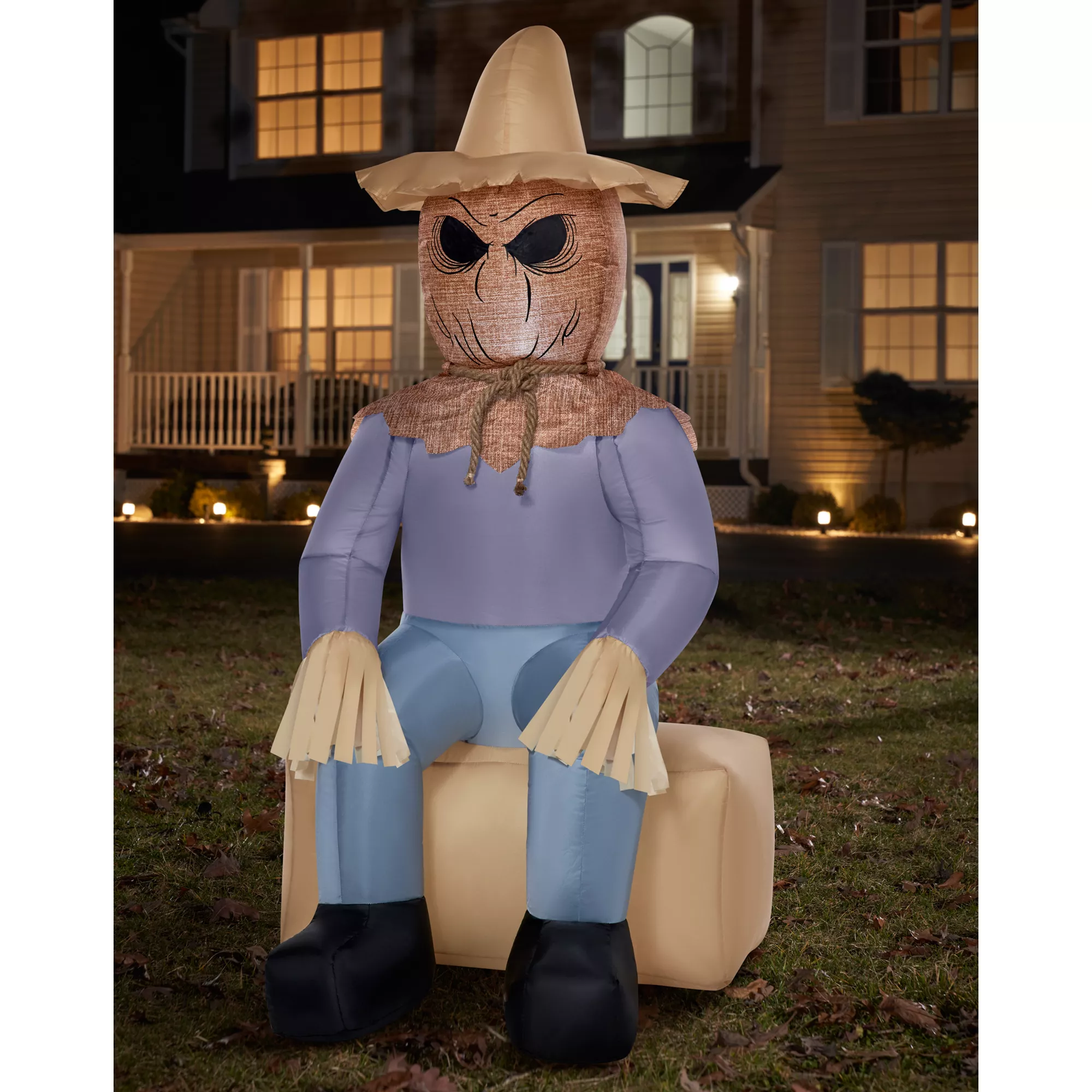 4 Ft Light-Up Scarecrow Inflatable Decoration at Spirit Halloween