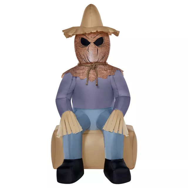 4 Ft Light-Up Scarecrow Inflatable Decoration at Spirit Halloween