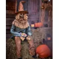 4 Ft 6 In Scary Sitting Scarecrow Animatronic at Spencer's