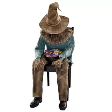 4 Ft 6 In Scary Sitting Scarecrow Animatronic at Spencer's