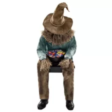 4 Ft 6 In Scary Sitting Scarecrow Animatronic at Spencer's