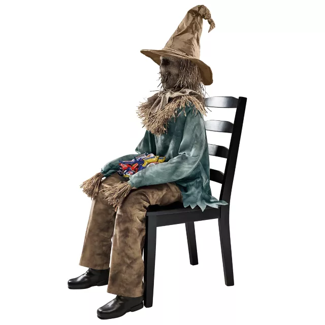 4 Ft 6 In Scary Sitting Scarecrow Animatronic at Spencer's