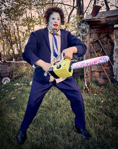 6 Ft Leatherface: Pretty Woman Costume Accessory Animatronic - The Texas Chainsaw by Spirit Halloween