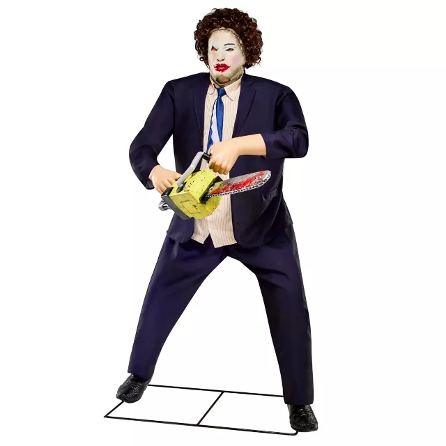 6 Ft Leatherface: Pretty Woman Mask Animatronic - The Texas Chainsaw Massacre at Spirit Halloween