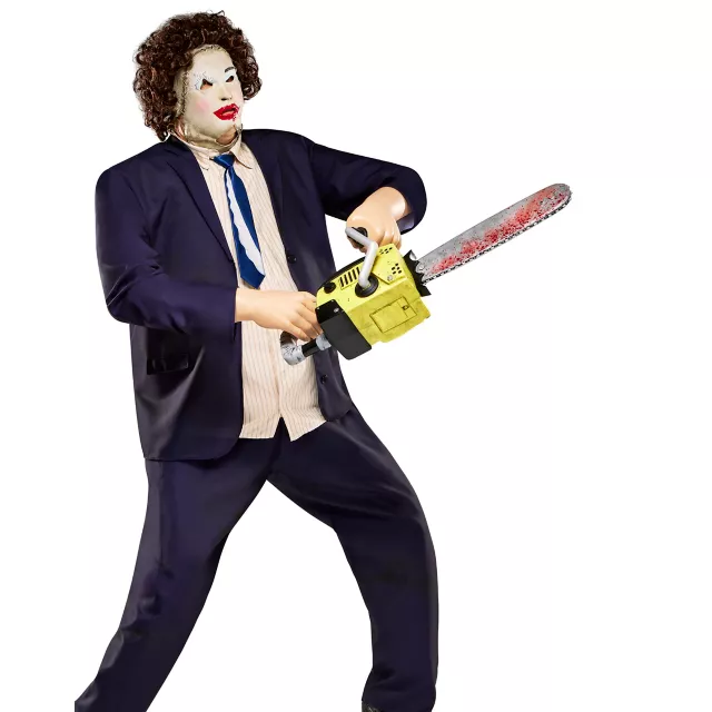 6 Ft Leatherface: Pretty Woman Mask Animatronic - The Texas Chainsaw Massacre at Spirit Halloween
