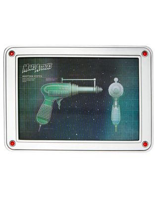 Martian Pistol Blueprint Sign - Mars Attacks