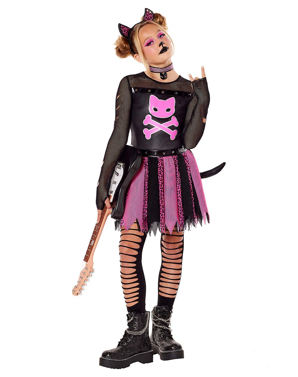 Kids Punk Kitty Costume