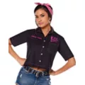Adult Girls On Top Roofing Work Shirt at Spirit Halloween