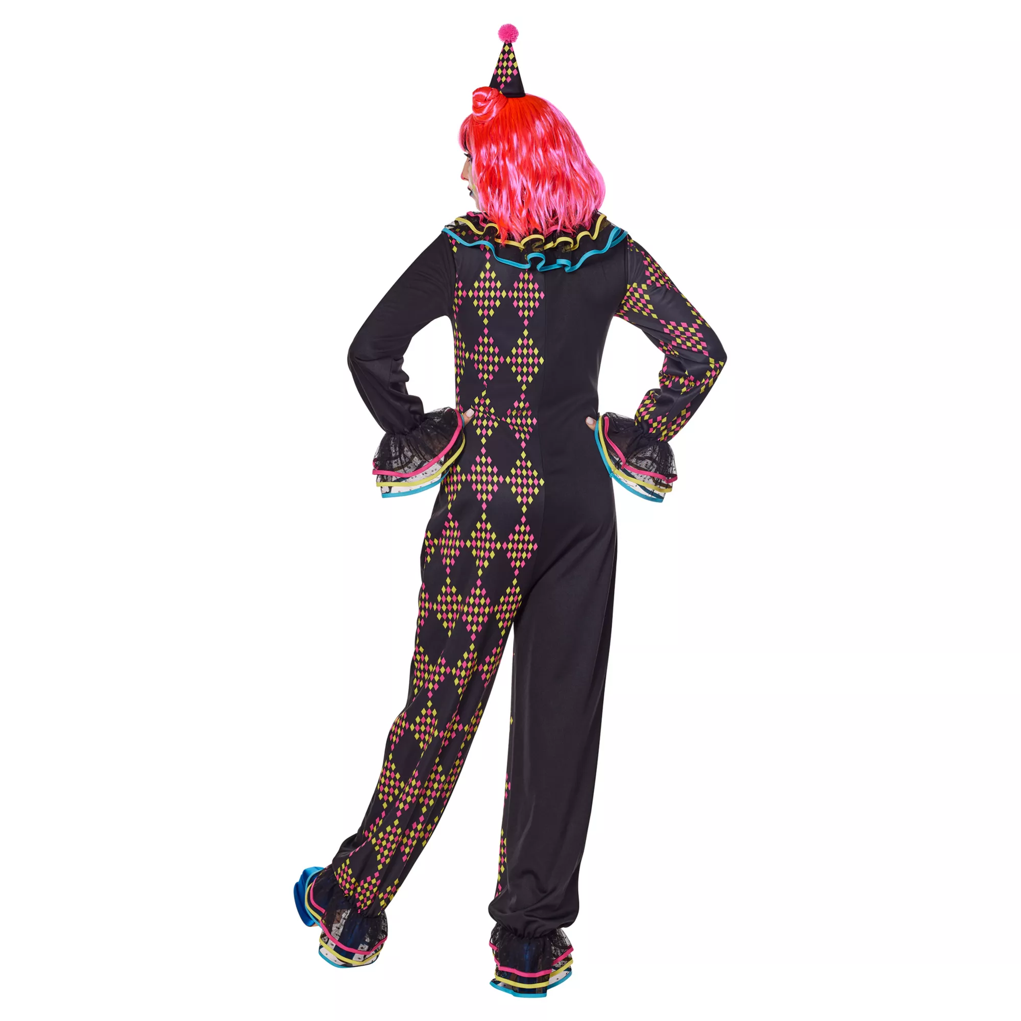 Adult Neon Clown Jumpsuit Costume at Spirit Halloween