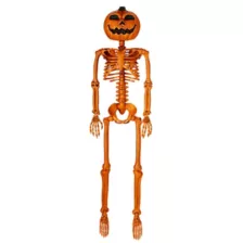 3 Ft Rotten Pumpkin Skeleton Hanging Prop at Spirit Halloween