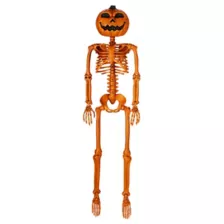 3 Ft Rotten Pumpkin Skeleton Hanging Prop at Spirit Halloween