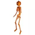 3 Ft Rotten Pumpkin Skeleton Hanging Prop at Spirit Halloween
