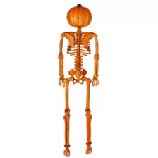 3 Ft Rotten Pumpkin Skeleton Hanging Prop at Spirit Halloween