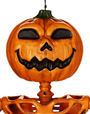 3 Ft Rotten Pumpkin Skeleton Hanging Prop