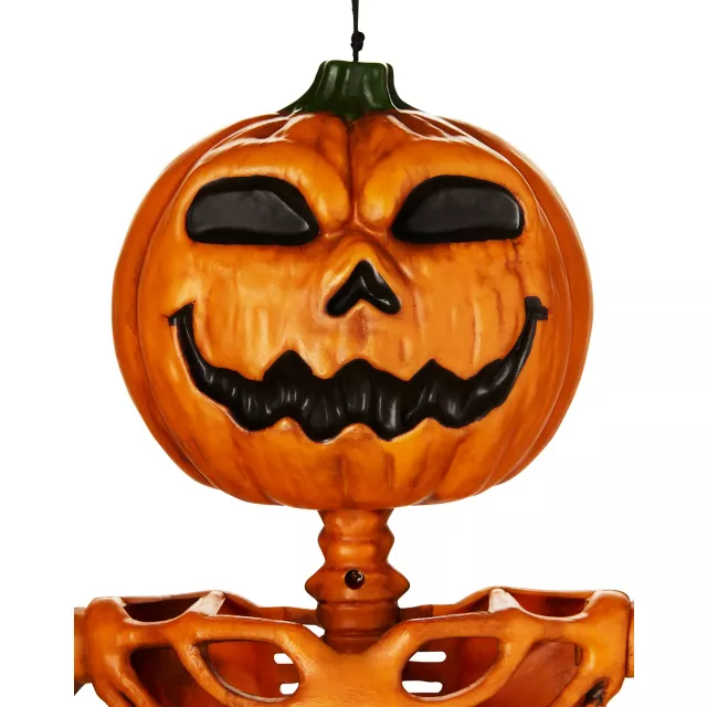 3 Ft Rotten Pumpkin Skeleton Hanging Prop at Spirit Halloween