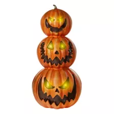 2.4 Ft Light-Up Pumpkin Stack Decoration - Spirithalloween.com