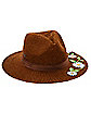 '60s Flower Embroidered Hippie Hat