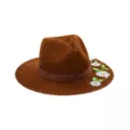 '60s Flower Embroidered Hippie Hat at Spencer's