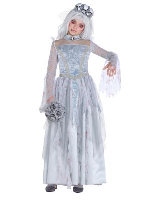 Womens Ladies Black Graveyard Corpse Bride Halloween Costume sizes