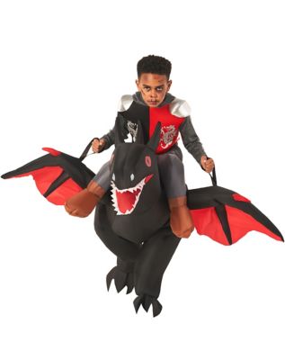Kids Red Dragon Ride On Inflatable Costume
