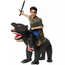 Kids Inflatable Ride-Along 3-Headed Dog Costume at Spirit Halloween