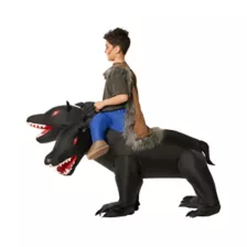 Kids Inflatable Ride-Along 3-Headed Dog Costume at Spirit Halloween